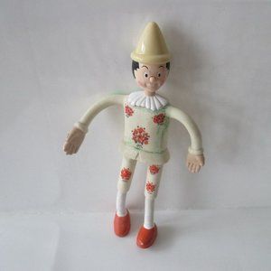 Bendy Pinocchio Doll Figurine his nose grows 2002 Miramax action figure